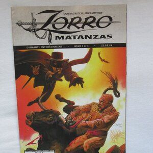 2010 Dynamite Comic Book: Zorro Matanzas #3 of 4 Limited